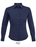 SOL´S Figurbetontes Langarmhemd Slim-Fit Baumwolle – Dark Blue