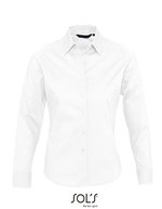 SOL´S Figurbetontes Langarmhemd Slim-Fit Baumwolle – White