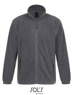 SOL´S Fleecejacke North mit Stehkragen, Neon Orange L, L742 – Grey Melange