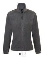 SOL´S Fleece Jacke mit Stehkragen für Damen, Aqua XL, L745 – Grey Melange