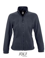 SOL´S Fleece Jacke mit Stehkragen für Damen, Aqua XL, L745 – Navy