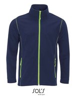 SOL´S Kurz geschnittene Fleecejacke mit Reißverschluss, Black S, L827 – Navy/Apple Green