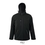 SOL´S Softshelljacke mit abnehmbarer Kapuze für Herren, Black S, L843 – Bild 3