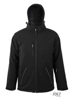 SOL´S Softshelljacke mit abnehmbarer Kapuze für Herren, Black S, L843 – Bild 2