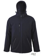 SOL´S Softshelljacke mit abnehmbarer Kapuze für Herren, Black S, L843 – French Navy