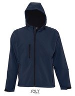 SOL´S Softshell-Jacke mit Kapuze für Herren, Black S, L848 – Blu navy francese
