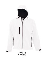 SOL´S Softshell-Jacke mit Kapuze für Herren, Black S, L848 – Bianco