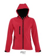 SOL´S Softshell-Jacke mit Kapuze Replay für Damen, Black S, L849 – Pepper Rosso