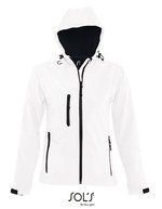SOL´S Softshell-Jacke mit Kapuze Replay für Damen, Black S, L849 – Bianco