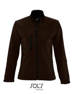 SOL´S Softshell-Jacke Roxy mit Taschen für Damen, Abyss Blue S, L863 – Fonce Chocolat