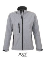 SOL´S Softshell-Jacke Roxy mit Taschen für Damen, Abyss Blue S, L863 – Gris Melange