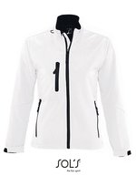 SOL´S Softshell-Jacke Roxy mit Taschen für Damen, Abyss Blue S, L863 – Blanc