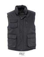 SOL´S Wattierte Herren Weste mit Taschen, Black M, L865 – Charcoal Grey (Solid)