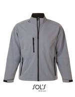 SOL´S Wasserdichte Softshell-Jacke mit Taschen, Abyss Blue S, L866 – Grey Melange