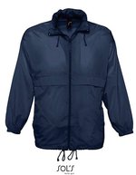 SOL´S Wasserabweisender Windbreaker mit Kapuze, Neon Lime XXL, L889 – Marine