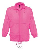 SOL´S Wasserabweisender Windbreaker mit Kapuze, Neon Lime XXL, L889 – Rose neon