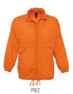 SOL´S Wasserabweisender Windbreaker mit Kapuze, Neon Lime XXL, L889 – Orange