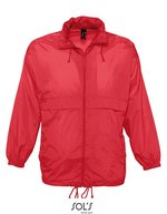 SOL´S Wasserabweisender Windbreaker mit Kapuze, Neon Lime XXL, L889 – Rouge