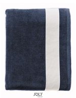 SOL´S Strandtuch Lagoon mit Velours-Baumwolle, French Navy/White 100 x 160 cm, L896 – Bild 1