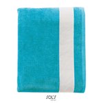 SOL´S Strandtuch Lagoon mit Velours-Baumwolle, French Navy/White 100 x 160 cm, L896 – Bild 3