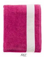 SOL´S Strandtuch Lagoon mit Velours-Baumwolle, French Navy/White 100 x 160 cm, L896 – Fucsia/Bianco
