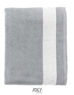 SOL´S Strandtuch Lagoon mit Velours-Baumwolle, French Navy/White 100 x 160 cm, L896 – Pure Grey/White