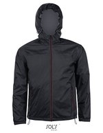 SOL´S Wasserabweisende Windbreaker Skatejacke Nylon – Black/Red