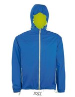 SOL´S Wasserabweisende Windbreaker Skatejacke Nylon – Royal Blue 241/Neon Gold