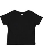 Rabbit Skins Kleinkinder T-Shirt aus 100% Baumwolle – Black