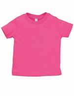 Rabbit Skins Baby T-Shirt aus ringgesponnener Baumwolle, Apple 6 Monate, LA3322 – Hot Pink