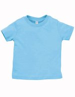 Rabbit Skins Baby T-Shirt aus ringgesponnener Baumwolle, Apple 6 Monate, LA3322 – Light Blue