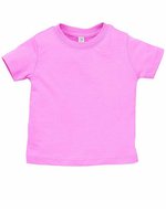 Rabbit Skins Baby T-Shirt aus ringgesponnener Baumwolle, Apple 6 Monate, LA3322 – Pink
