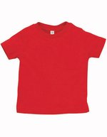 Rabbit Skins Baby T-Shirt aus ringgesponnener Baumwolle, Apple 6 Monate, LA3322 – Red
