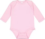Rabbit Skins Langarm-Bodysuit aus 100% Baumwolle, White 6 Monate, LA4411N – Bild 3