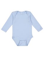 Rabbit Skins Langarm-Bodysuit aus 100% Baumwolle – Light Blue