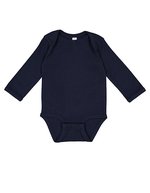Rabbit Skins Langarm-Bodysuit aus 100% Baumwolle, White 6 Monate, LA4411N – Marine