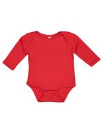 Rabbit Skins Langarm-Bodysuit aus 100% Baumwolle, White 6 Monate, LA4411N – Rouge