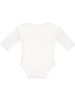 Rabbit Skins Langarm-Bodysuit aus 100% Baumwolle – White