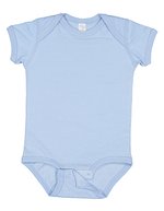 Rabbit Skins Feinjersey Kurzarm-Bodysuit für Babys, White 18 Monate, LA4424N – Bleu clair