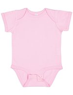 Rabbit Skins Feinjersey Kurzarm-Bodysuit für Babys, White 18 Monate, LA4424N – Rose