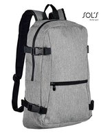 SOL´S Laptop-Rucksack Wall Street aus Oxford-Polyester, Black 12,5 x 29 x 45 cm, LB01394 – Grey Melange