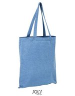 SOL´S Recycelte Baumwoll-Canvas Strandtasche – Heather Blue