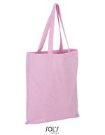 SOL´S Recycelte Baumwoll-Canvas Strandtasche – Heather Pink