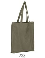 SOL´S Recycelte Baumwoll-Canvas Strandtasche, Black 38 x 42 cm, LB03829 – Khaki