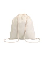 SOL´S Baumwoll-Rucksack Genova mit Kordelzug, Black 37 x 41 cm, LB04095 – Naturale