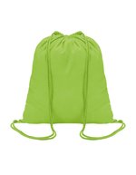 SOL´S Baumwoll-Rucksack Genova mit Kordelzug, Black 37 x 41 cm, LB04095 – Giallo Verde