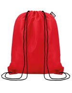 SOL´S Drawstring Backpack Recycled Polyester, Black 36 x 40 cm, LB04103 – Red