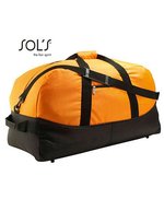 SOL´S Reisetasche Stadium 65 mit Tragegriffen, Black 65 x 30 x 28 cm, LB70650 – Arancione/Nero