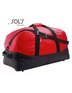 SOL´S Reisetasche Stadium 65 mit Tragegriffen, Black 65 x 30 x 28 cm, LB70650 – Rosso/Nero
