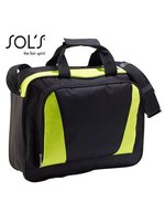 SOL´S Business Bag Cambridge aus 600D Polyester, Black/Apple Green 40 x 31 x 11 cm, LB71700 – Bild 1
